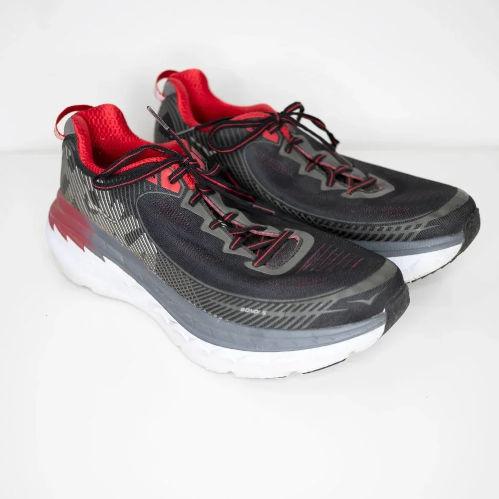 HOKA ONE ONE Bondi 5 Neutral Black/Formula One Mesh Running Shoes - Picture 2 of 7
